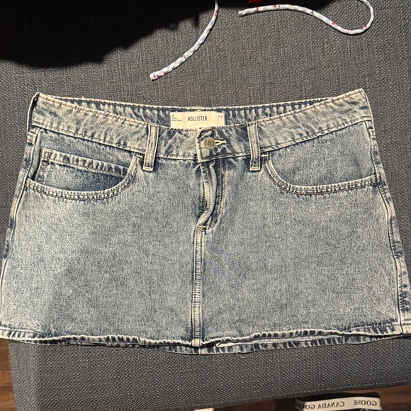Hollister Dresses & Skirts - Hollister Faded Blue Denim Mini Skirt
